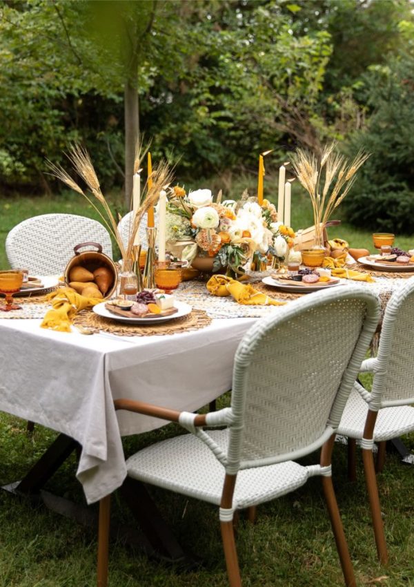 Textured Fall Tablescape with Mini Grazing Boards